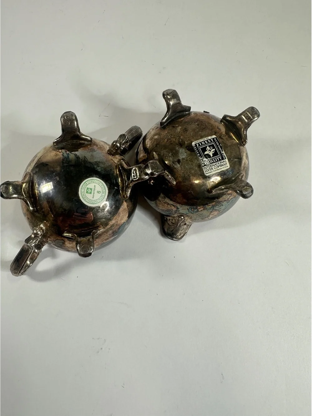 Vtg International Silver Co 4 Piece Tea Set Creamer Sugar Tray Victorian Decor